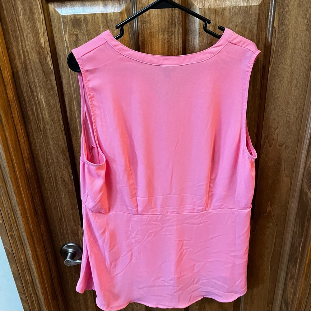Women’s Torrid Sleeveless Blouse with Ties Pink 0X - Picture 6 of 6